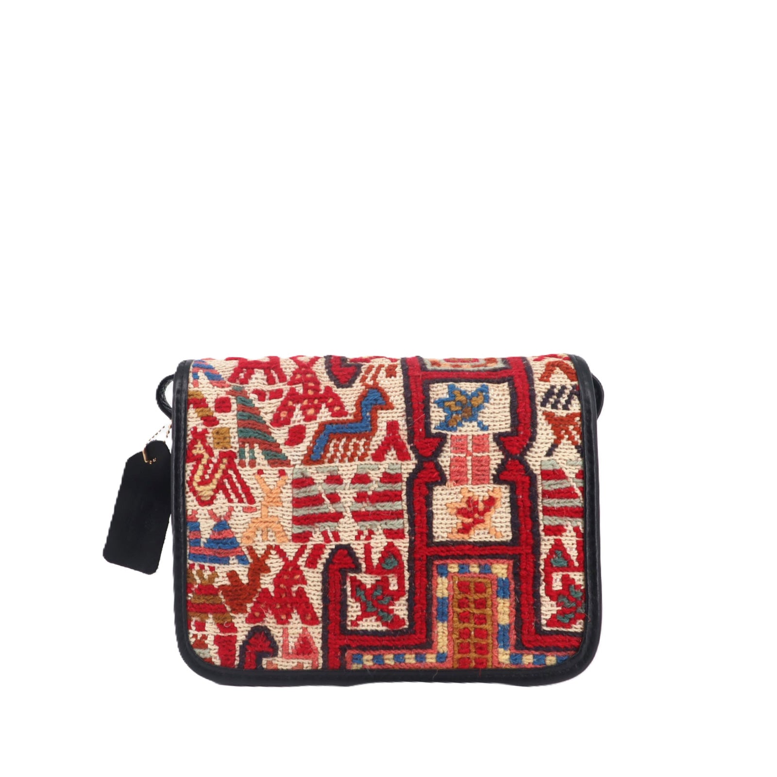 Serengeti Sunset Kilim Leather Crossbody Bag