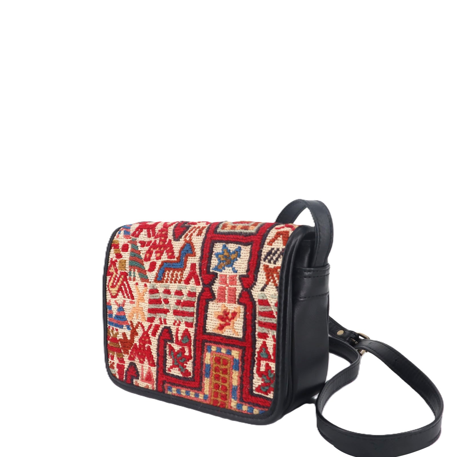 Serengeti Sunset Kilim Leather Crossbody Bag