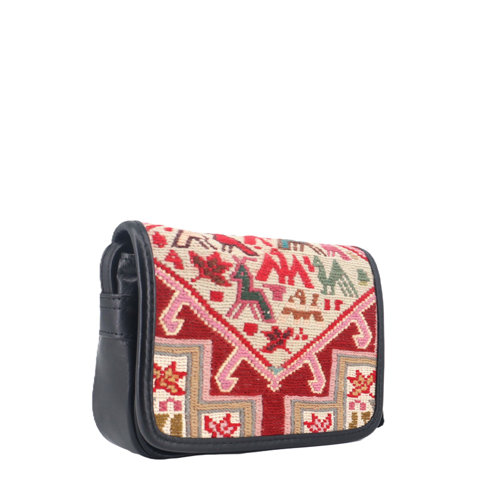 Zanzibar Sunset Kilim Leather Crossbody Bag