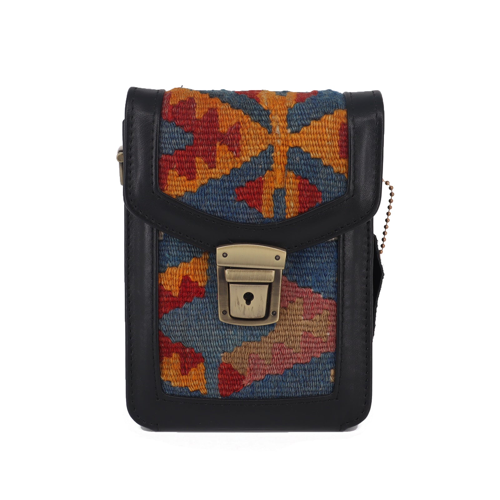 Petra Kilim Leather Crossbody Bag