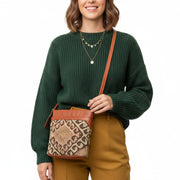 Lisboa Kilim Crossbody Leather Bag | Messenger Kilim Leather Bag | Courier Kilim Leather Bag