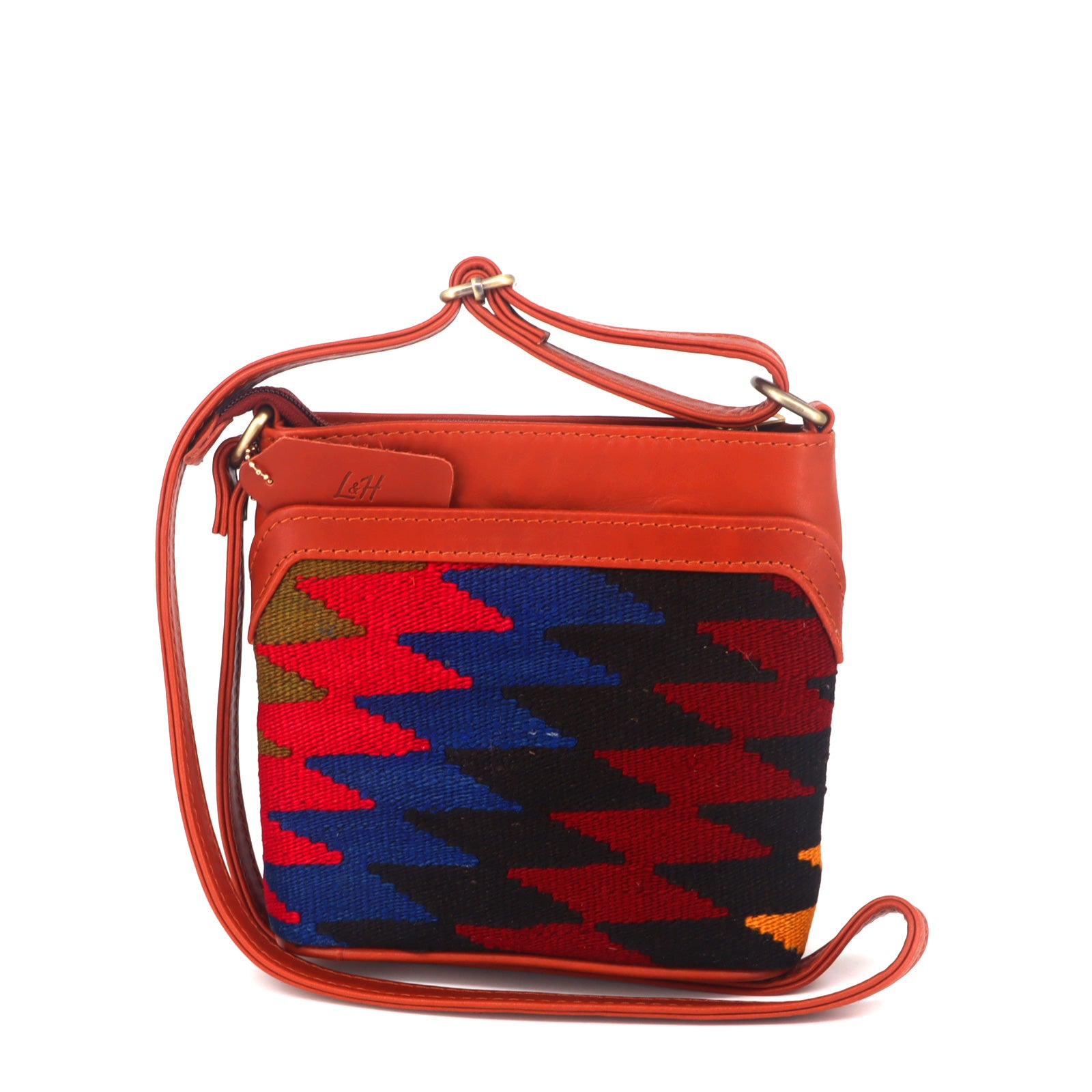 Mara Kilim Crossbody Leather Bag | Messenger Kilim Leather Bag | Courier Kilim Leather Bag