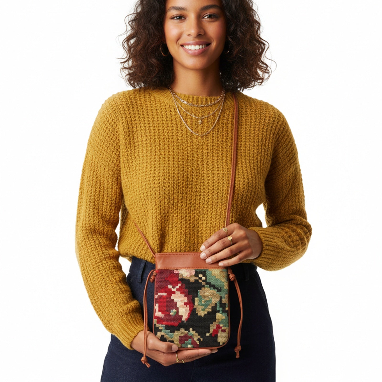 Muscat Kilim Crossbody Leather Bag | Messenger Kilim Leather Bag | Courier Kilim Leather Bag