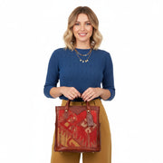 Nile Kilim Shoulder Leather Bag | Carryall Kilim Leather Bag | Everyday Kilim Leather Bag