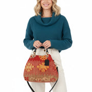 Nubia Kilim Shoulder Leather Bag | Carryall Kilim Leather Bag | Everyday Kilim Leather Bag