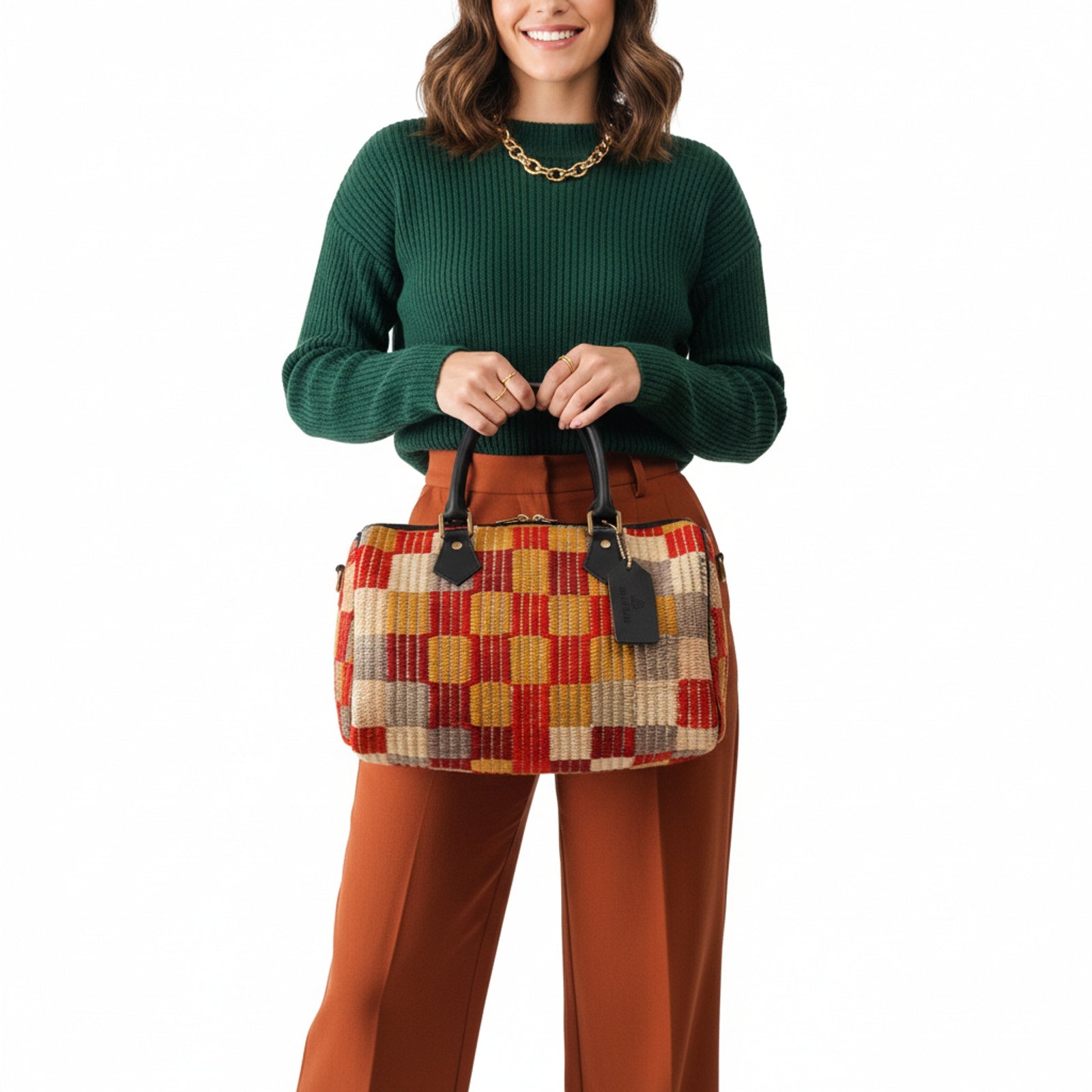 Oasis Kilim Weekender Leather Bag | Travel Kilim Leather Bag | Overnight Kilim Leather Bag