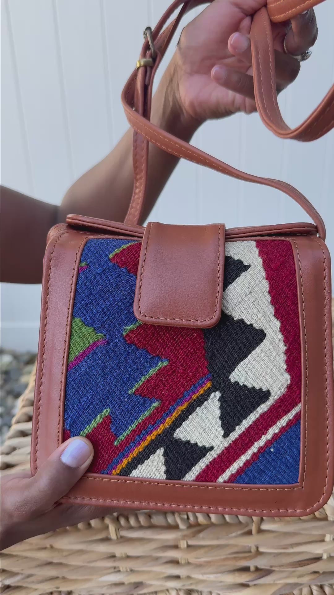 Load video: Tiziri Sumak Crossbody Leather Bag