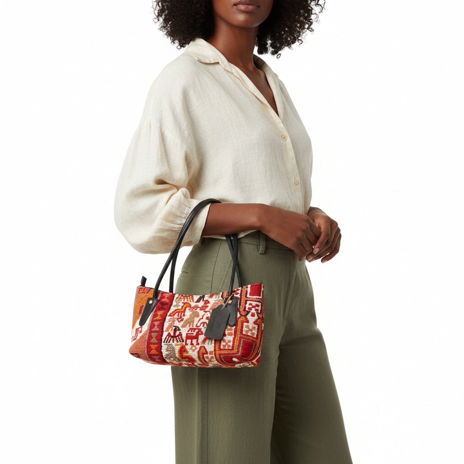 Medina Kilim Shoulder Leather Bag | Carryall Kilim Leather Bag | Everyday Kilim Leather Bag