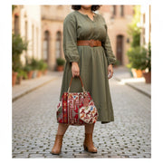 Sirocco Kilim Shoulder Leather Bag | Carryall Kilim Leather Bag | Everyday Kilim Leather Bag