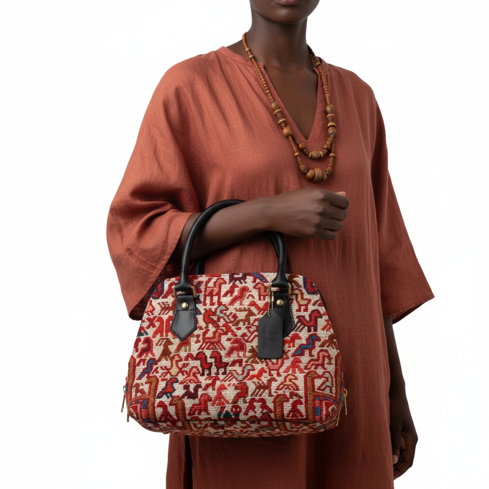 Satchel Kilim Shoulder Leather Bag | Carryall Kilim Leather Bag | Everyday Kilim Leather Bag