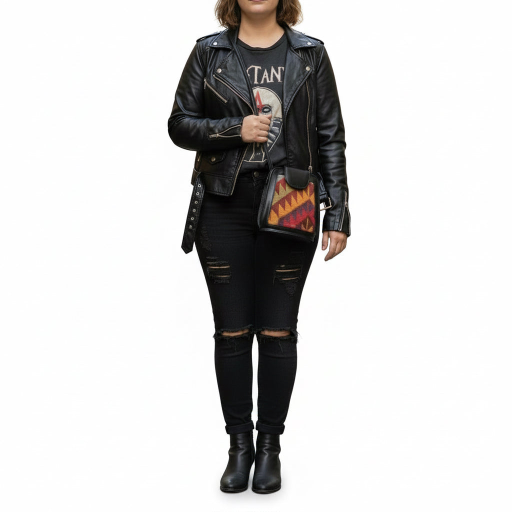 Samburu Kilim Crossbody Leather Bag | Messenger Kilim Leather Bag | Courier Kilim Leather Bag