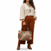 Caravaggio Kilim Shoulder Leather Bag | Carryall Kilim Leather Bag | Everyday Kilim Leather Bag