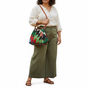 Geisha Kilim Shoulder Leather Bag | Carryall Kilim Leather Bag | Everyday Kilim Leather Bag