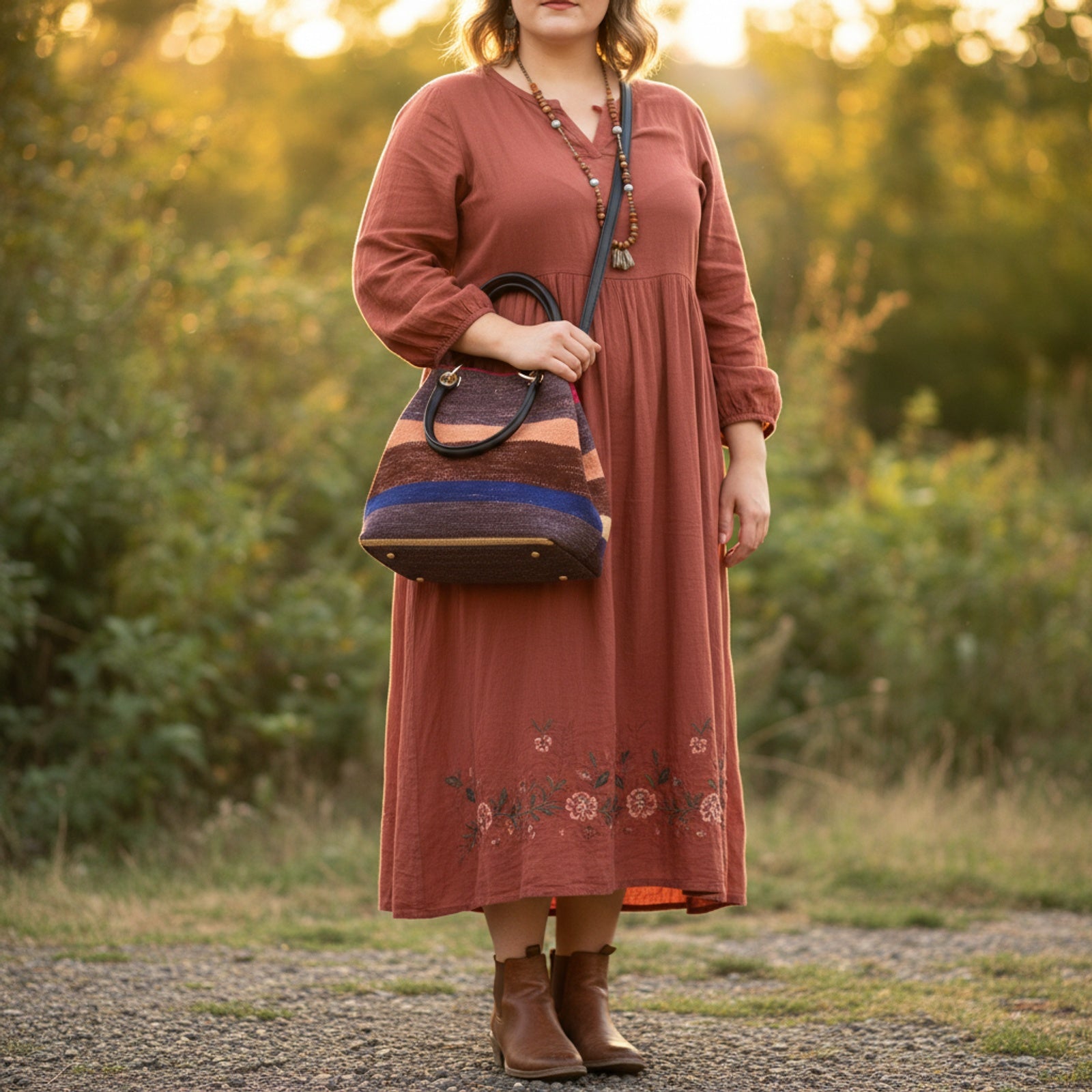 Samurai Kilim Shoulder Leather Bag | Carryall Kilim Leather Bag | Everyday Kilim Leather Bag