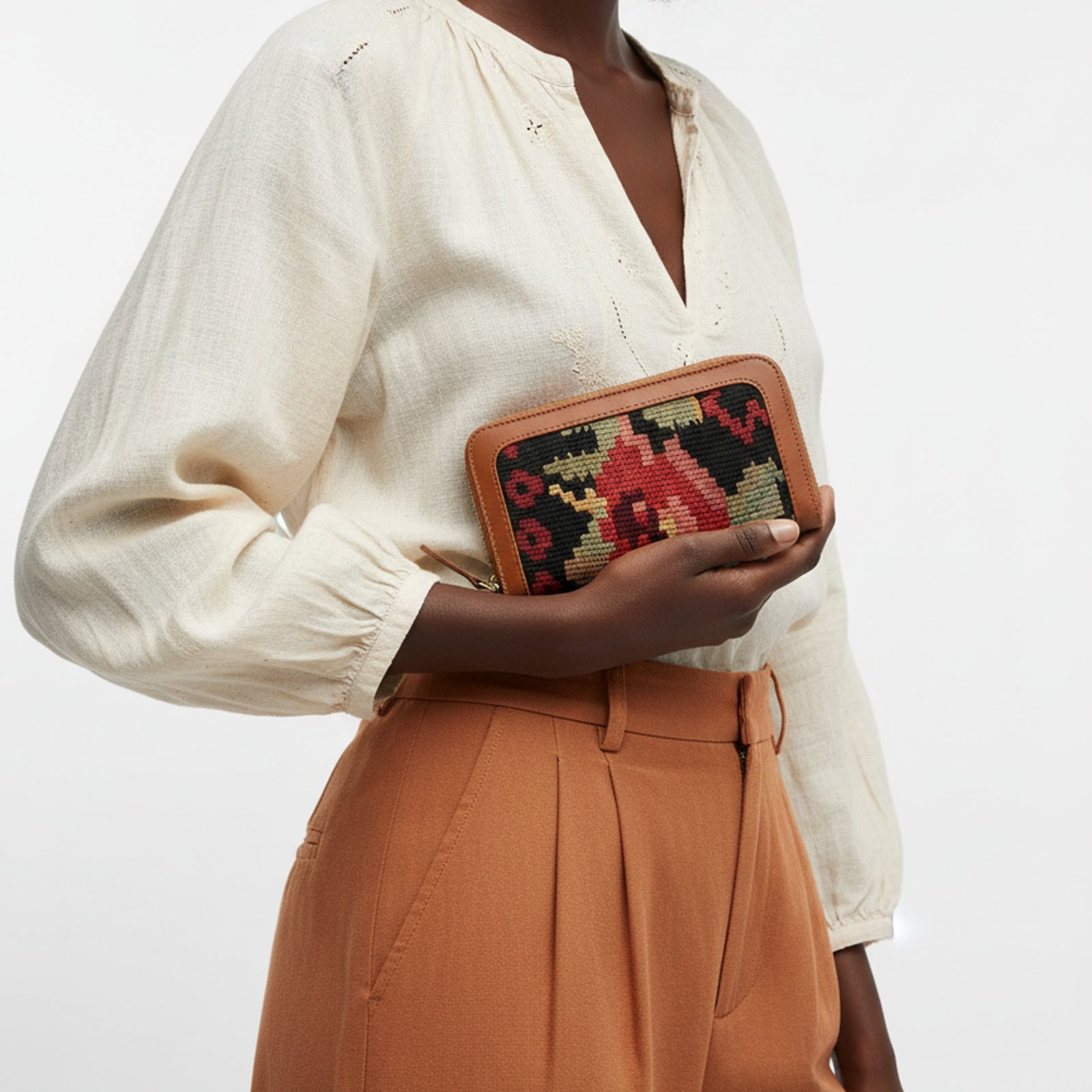 Damascus Kilim Clutch Leather Bag | Evening Kilim Leather Bag | Party Kilim Leather Bag