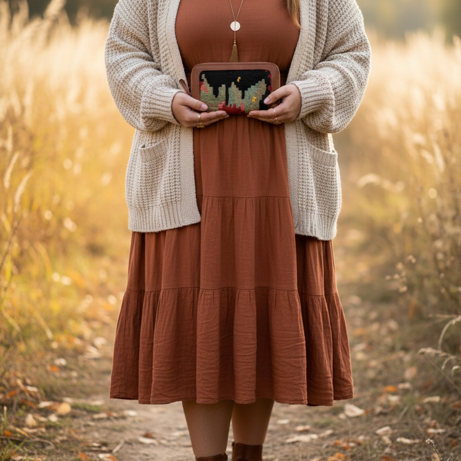 Damascus Kilim Clutch Leather Bag | Evening Kilim Leather Bag | Party Kilim Leather Bag