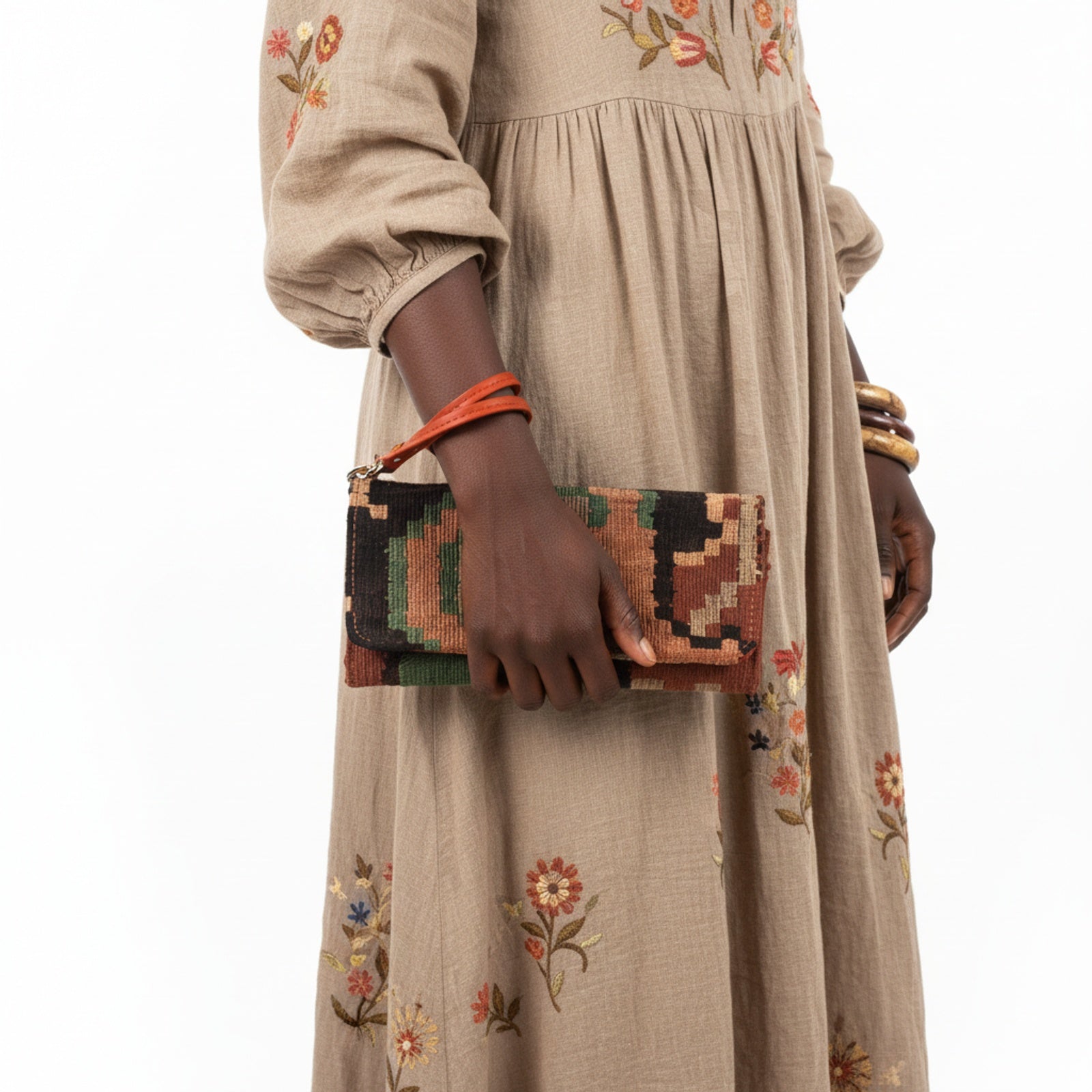 Zephyr Kilim Clutch Leather Bag | Evening Kilim Leather Bag | Party Kilim Leather Bag