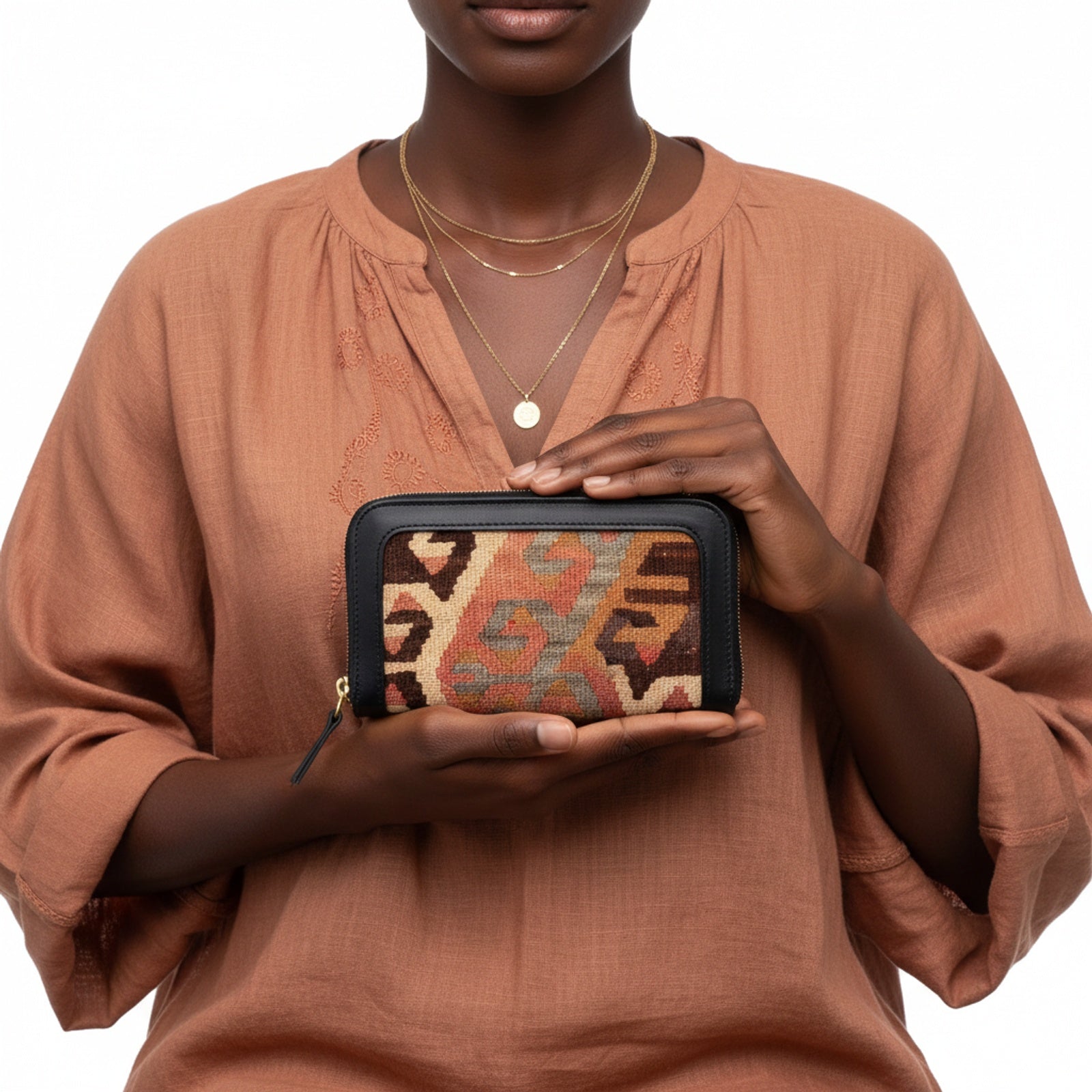 Aleppo Kilim Weekender Leather Bag | Travel Kilim Leather Bag | Overnight Kilim Leather Bag