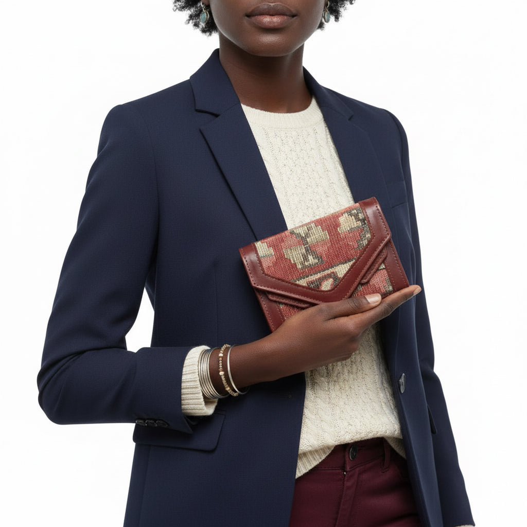 Madrid Kilim Weekender Leather Bag | Travel Kilim Leather Bag | Overnight Kilim Leather Bag