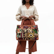 Oasis Kilim Weekender Leather Bag | Travel Kilim Leather Bag | Overnight Kilim Leather Bag
