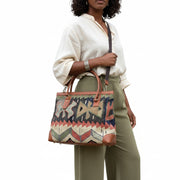 Selena Kilim Weekender Leather Bag | Travel Kilim Leather Bag | Overnight Kilim Leather Bag