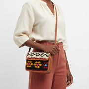 Layla Kilim Crossbody Leather Bag | Messenger Kilim Leather Bag | Courier Kilim Leather Bag