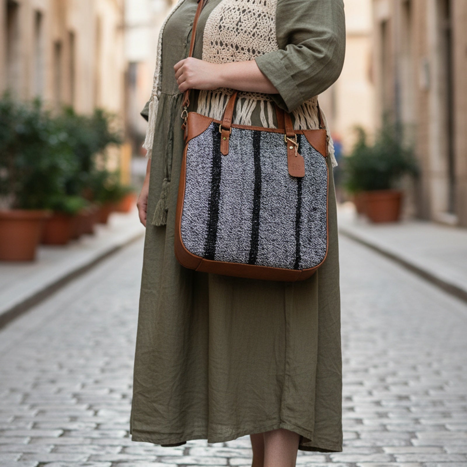 Tunis Kilim Clutch Leather Bag | Evening Kilim Leather Bag | Party Kilim Leather Bag