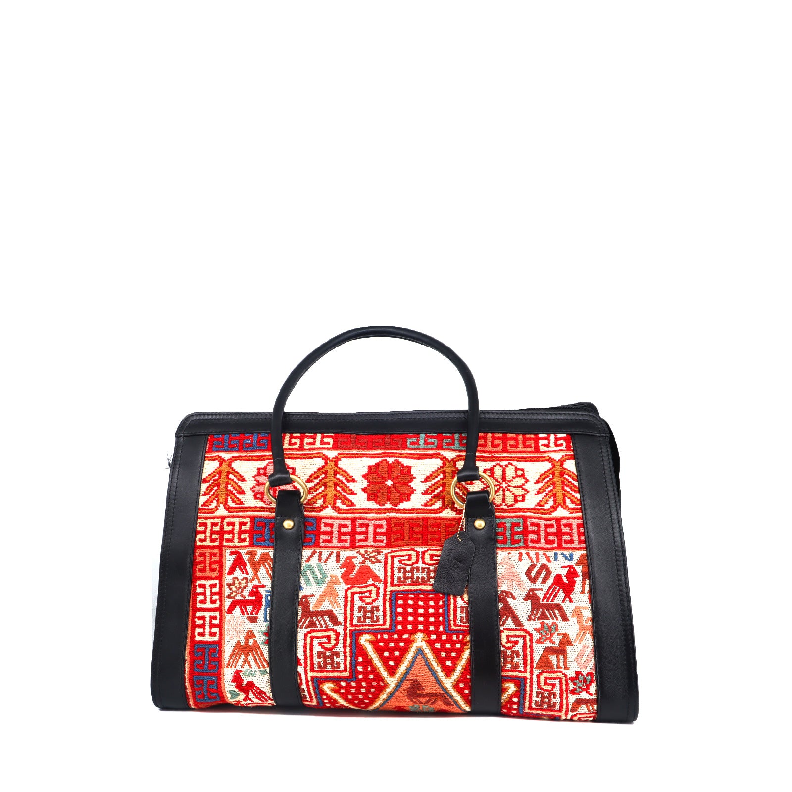 Sedona Kilim Weekender Leather Bag - Image 2