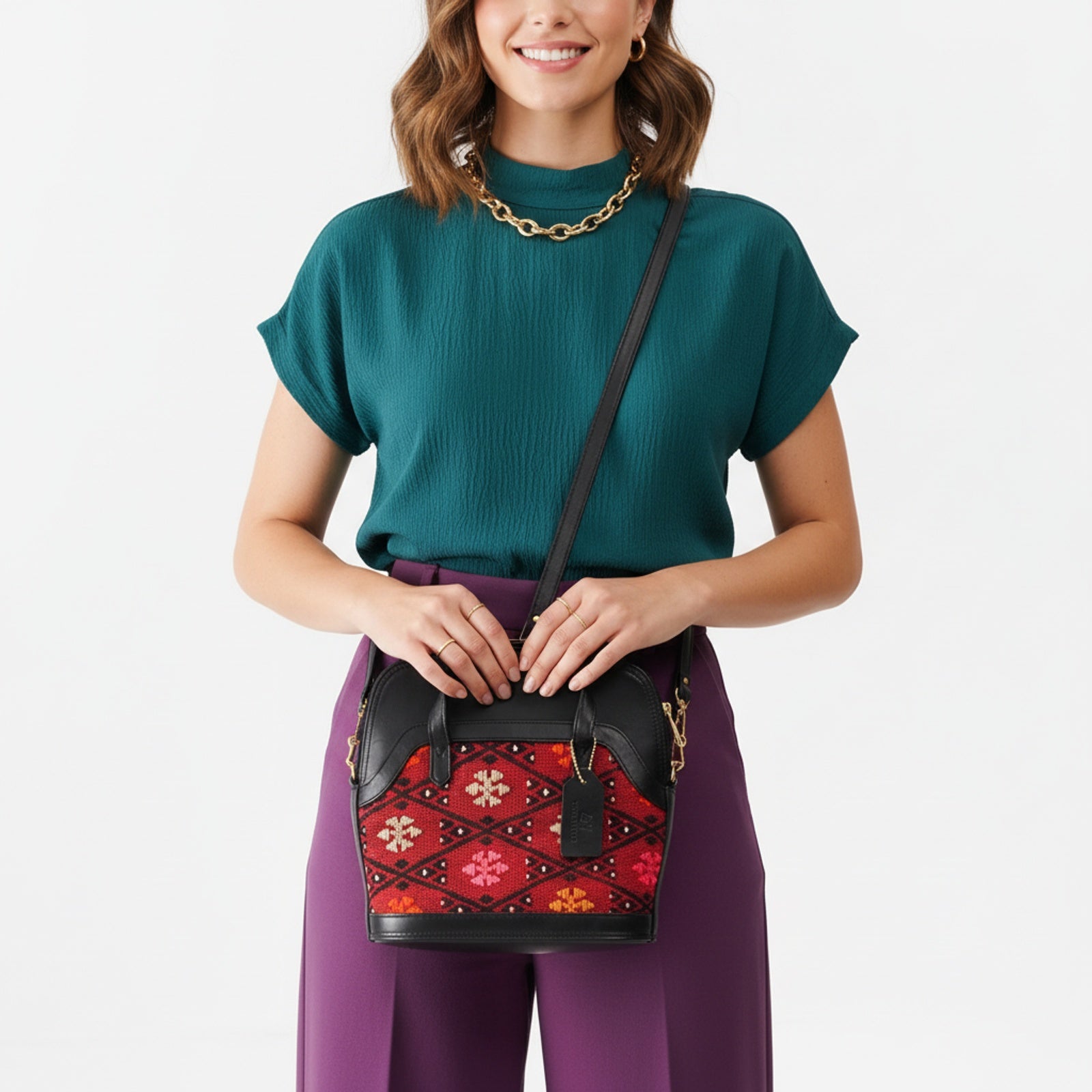 Serengeti Kilim Shoulder Leather Bag | Carryall Kilim Leather Bag | Everyday Kilim Leather Bag