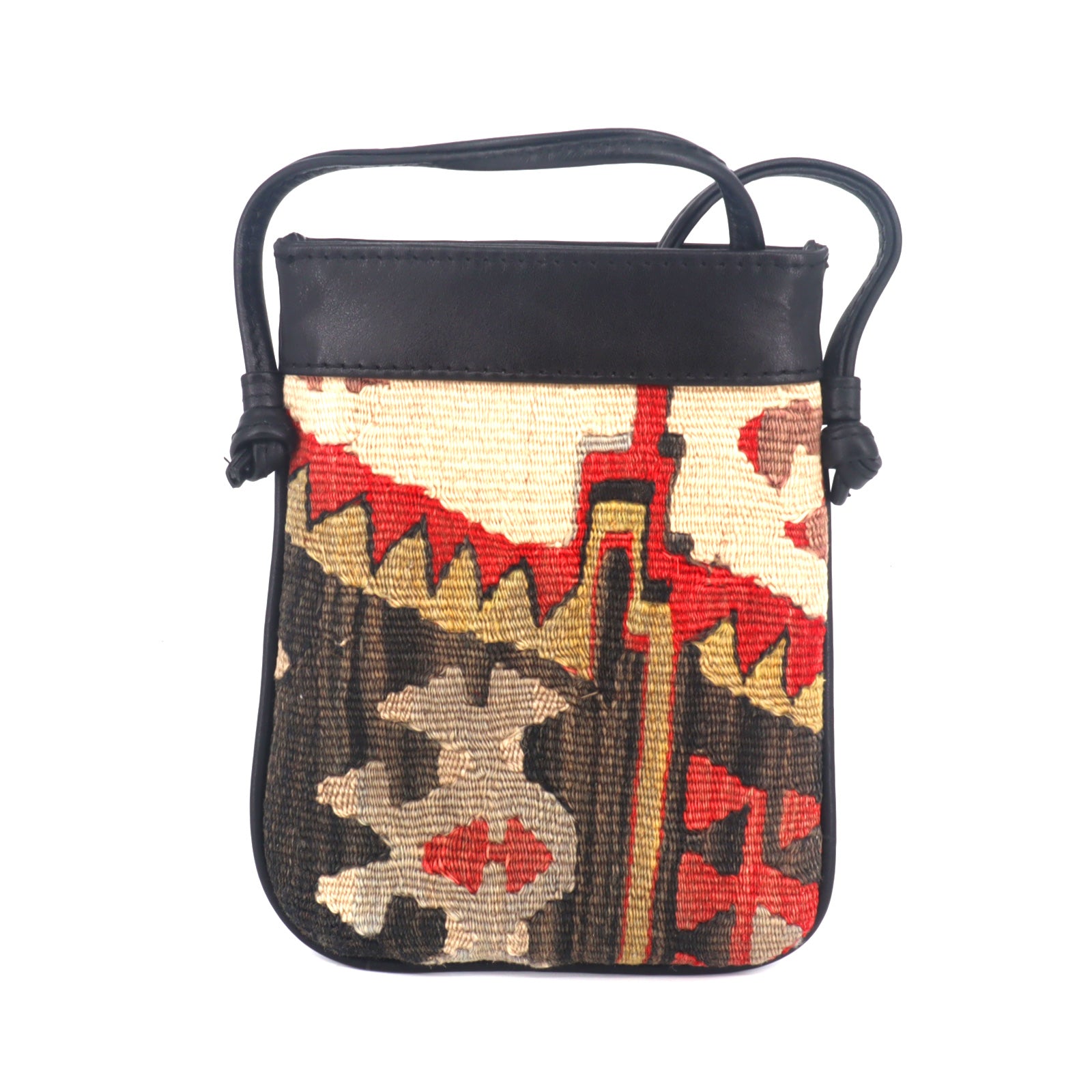 Silk Road Kilim Crossbody Leather Bag