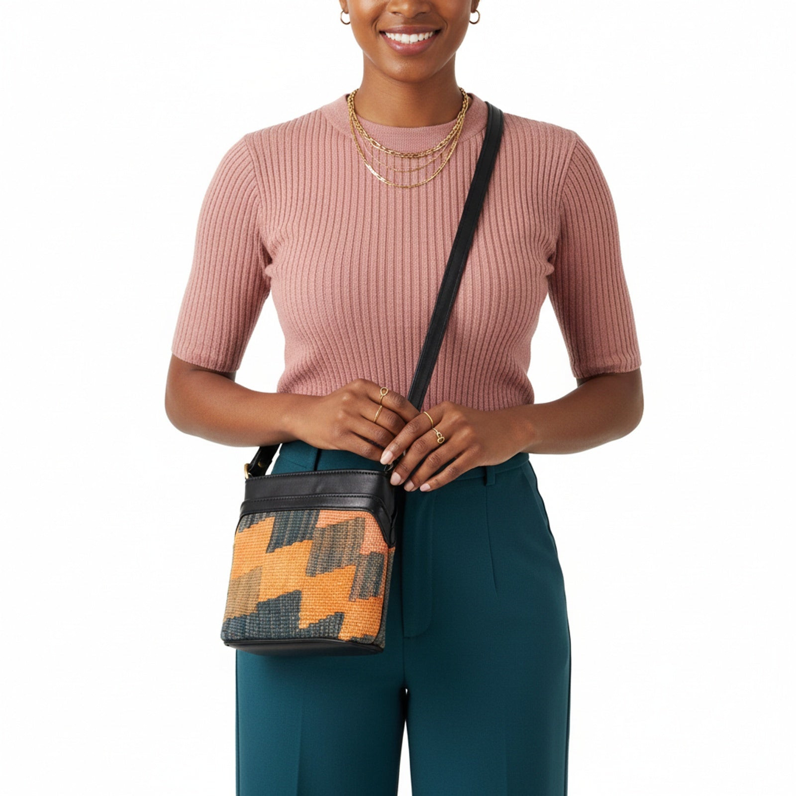 Sofia Kilim Crossbody Leather Bag | Messenger Kilim Leather Bag | Courier Kilim Leather Bag