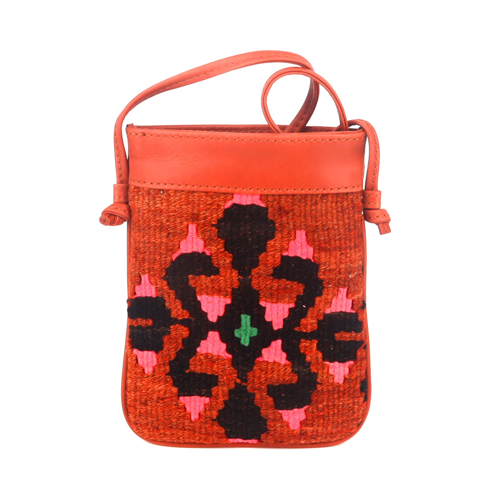 Tabriz Kilim Crossbody Leather Bag