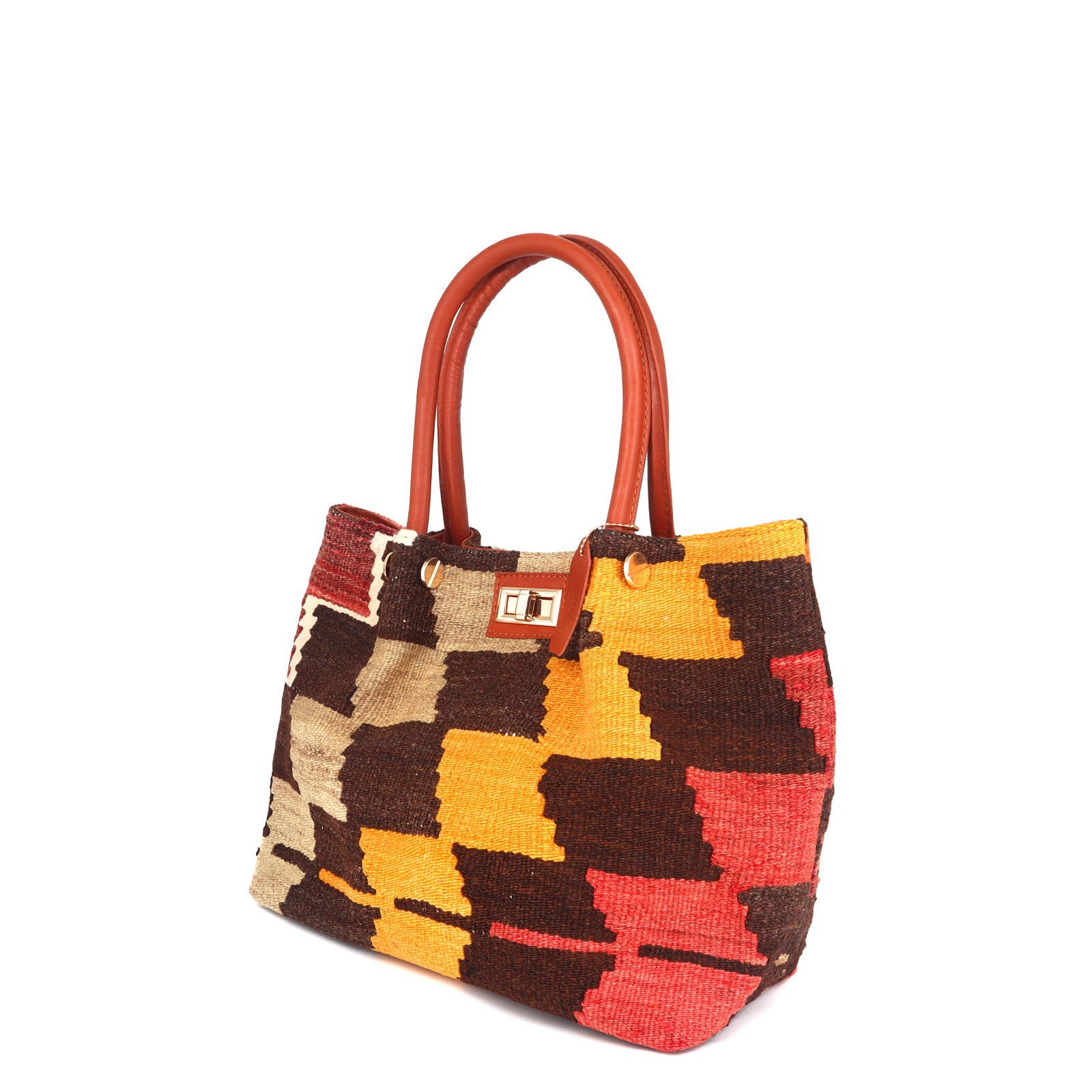 Valletta Kilim Leather Shoulder Bag