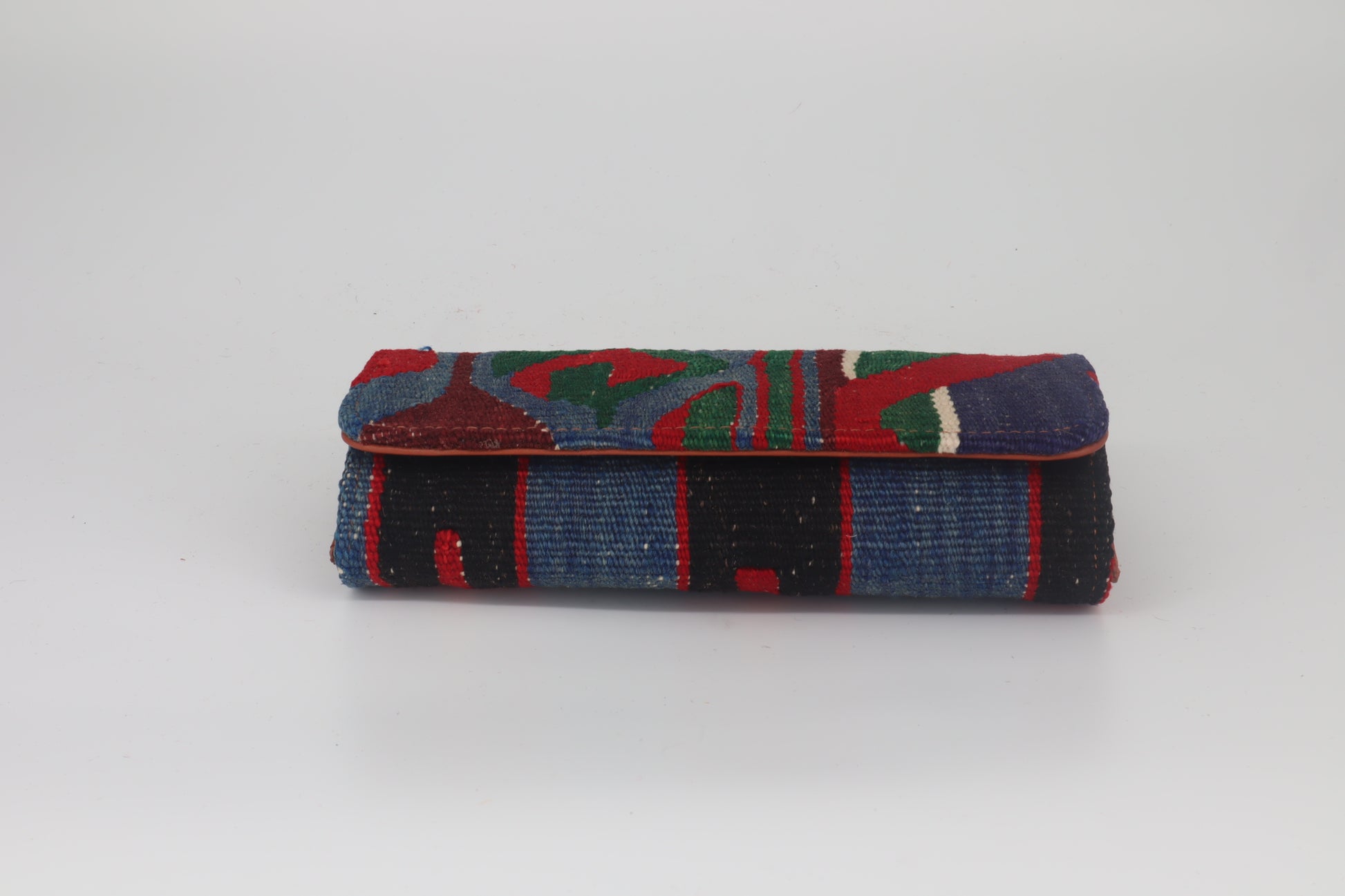 Venice Kilim Clutch Leather Bag - Image 9