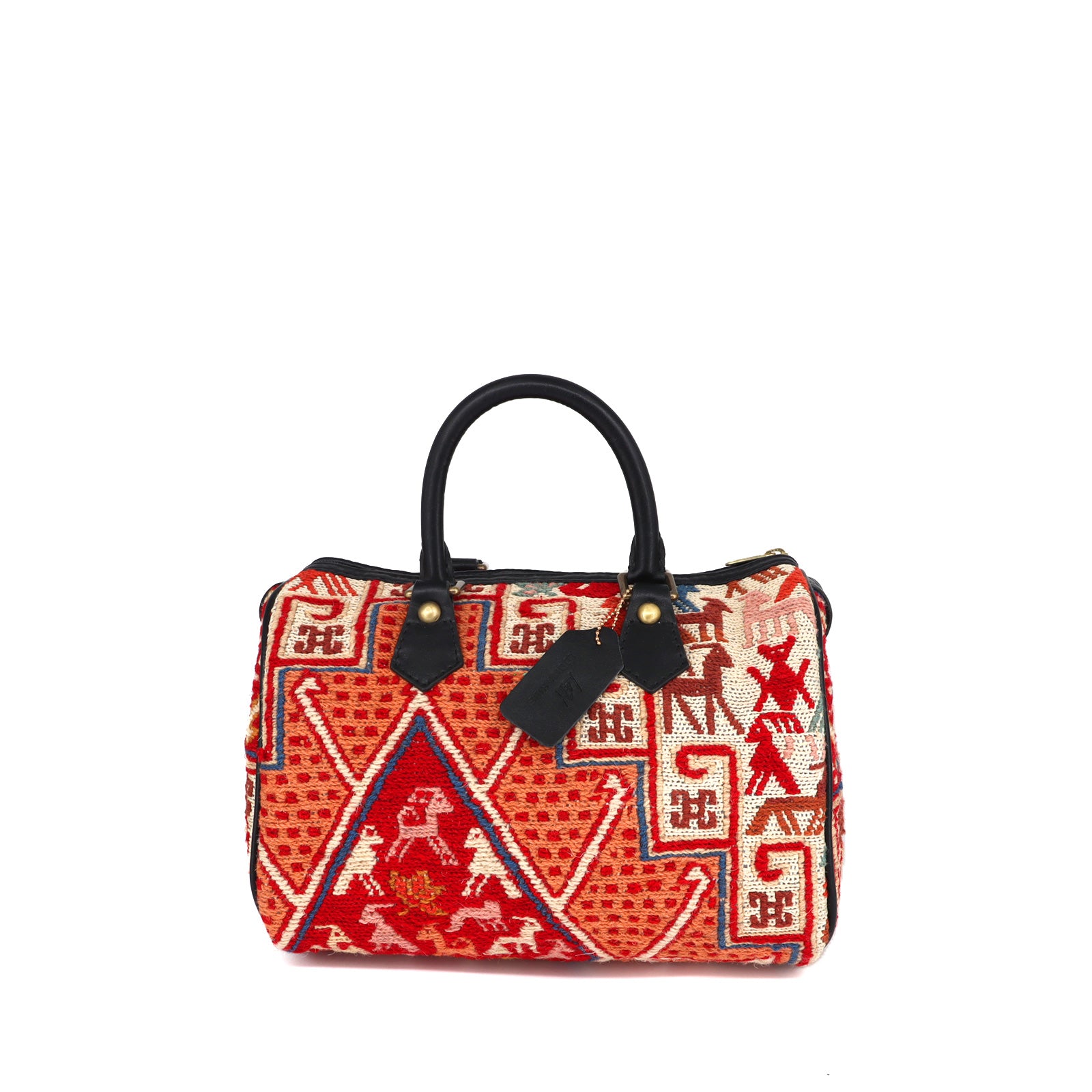 Serengeti Kilim Weekender Leather Bag | Travel Kilim Leather Bag | Overnight Kilim Leather Bag
