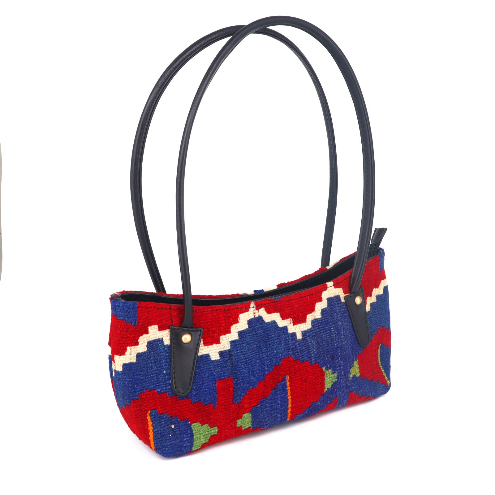 Zanzibar Kilim Leather Shoulder Bag