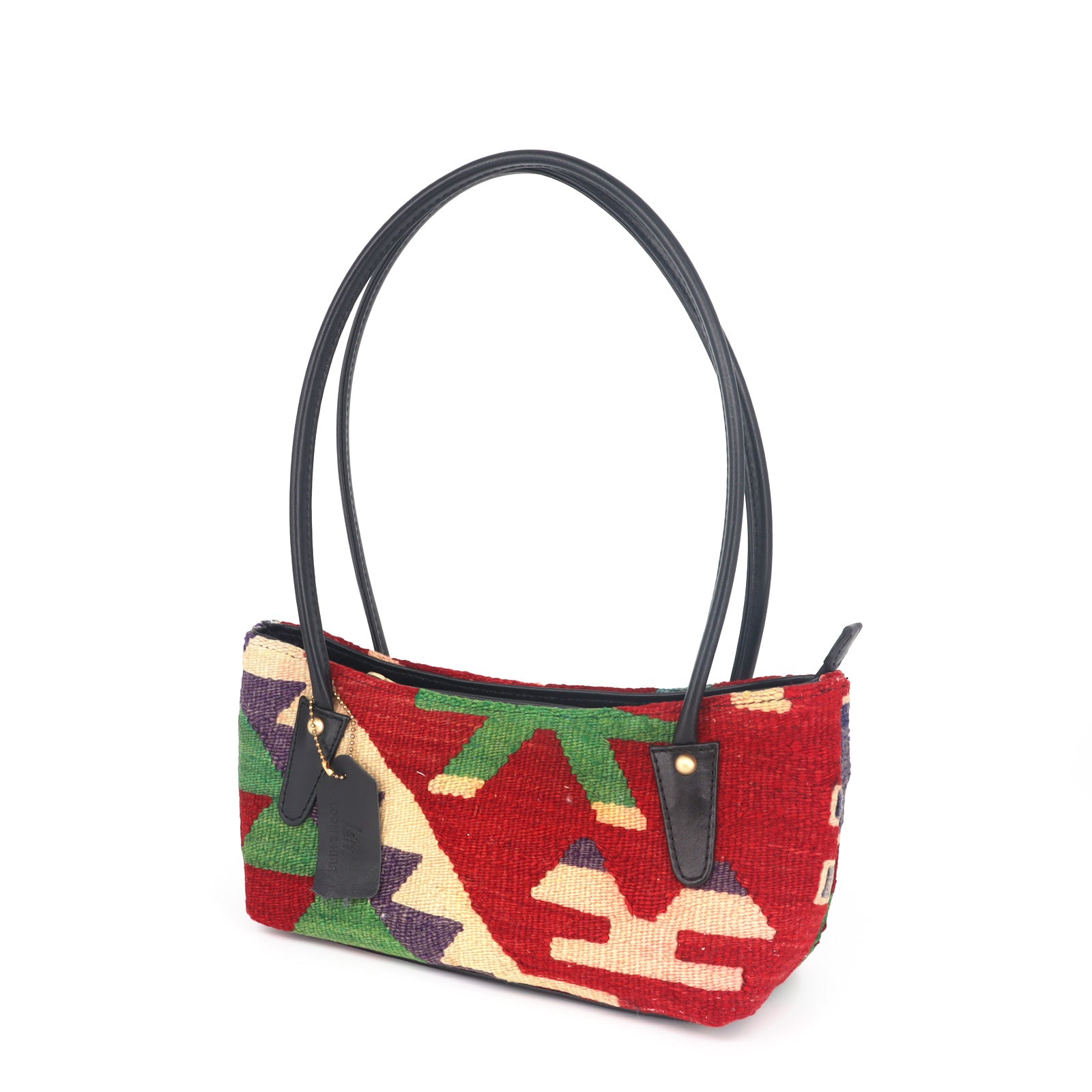 Vintage Kilim Leather Shoulder Bag
