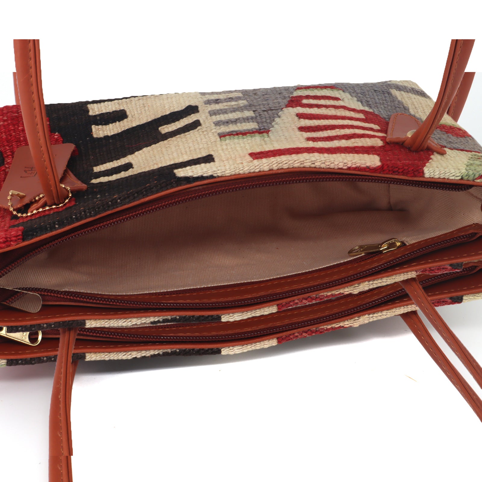 Nubia Kilim Leather Shoulder Bag