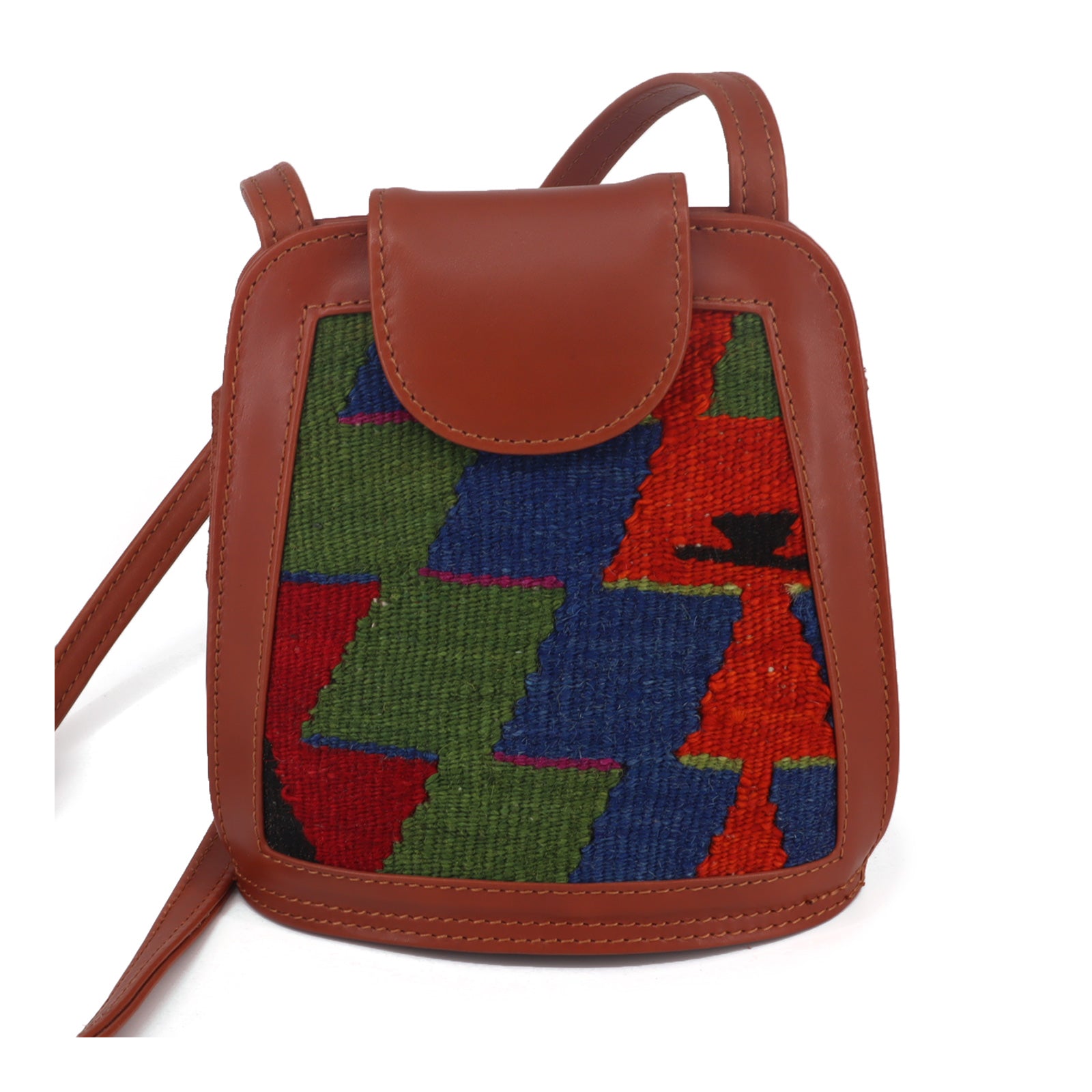 Caspian Kilim Leather Crossbody Bag