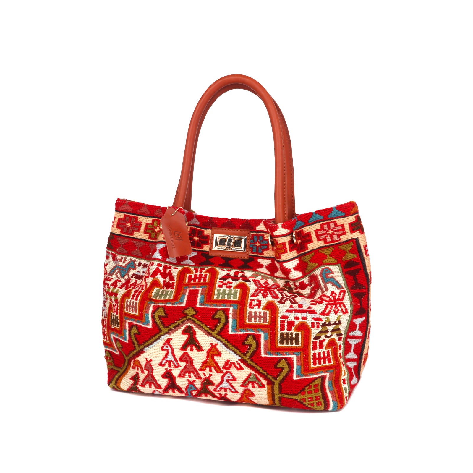 Siwa Oasis Kilim Leather Shoulder Bag