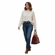 Serengeti Kilim Shoulder Leather Bag | Carryall Kilim Leather Bag | Everyday Kilim Leather Bag