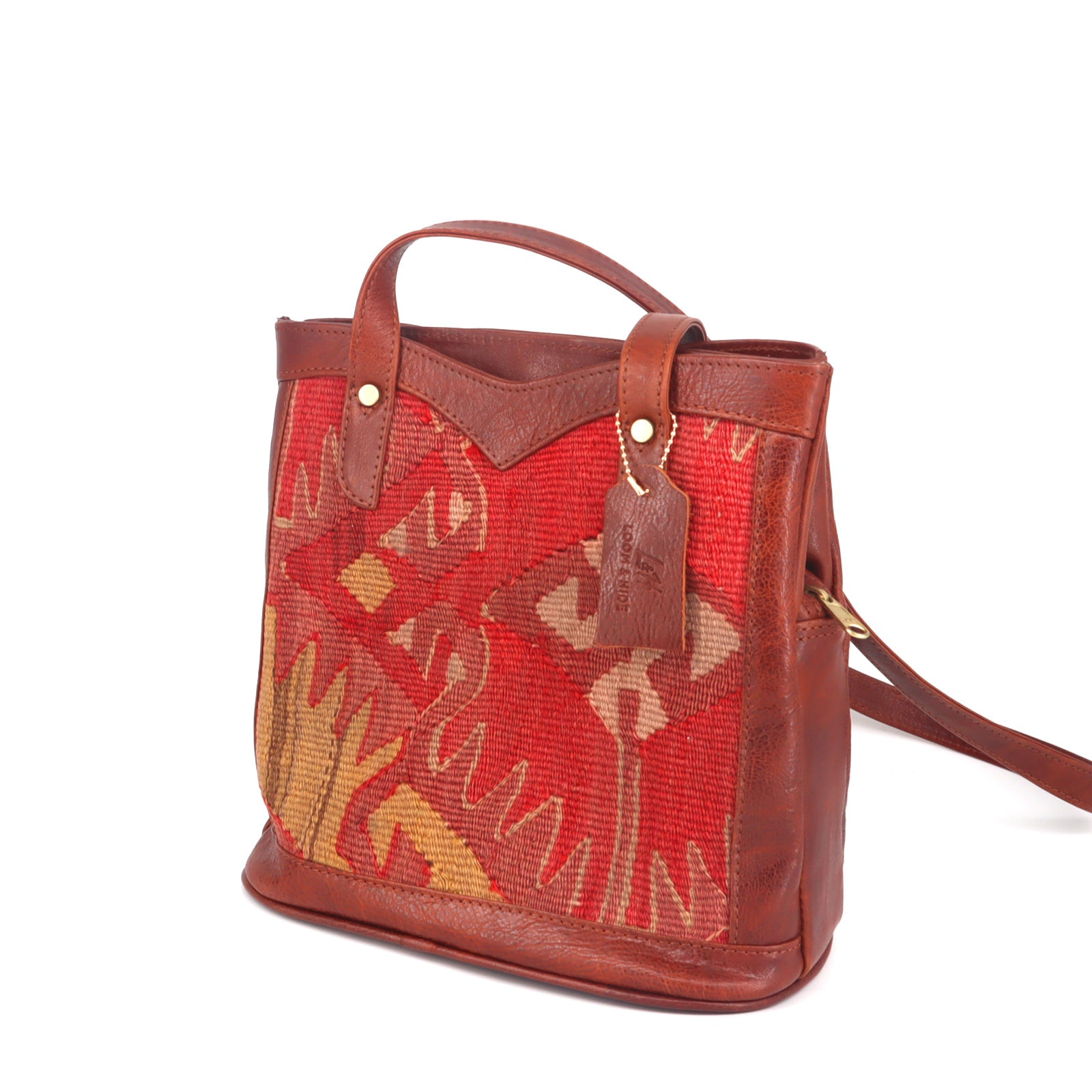 Nile Kilim Leather Shoulder Bag