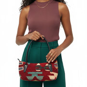 Vintage Kilim Shoulder Leather Bag | Carryall Kilim Leather Bag | Everyday Kilim Leather Bag