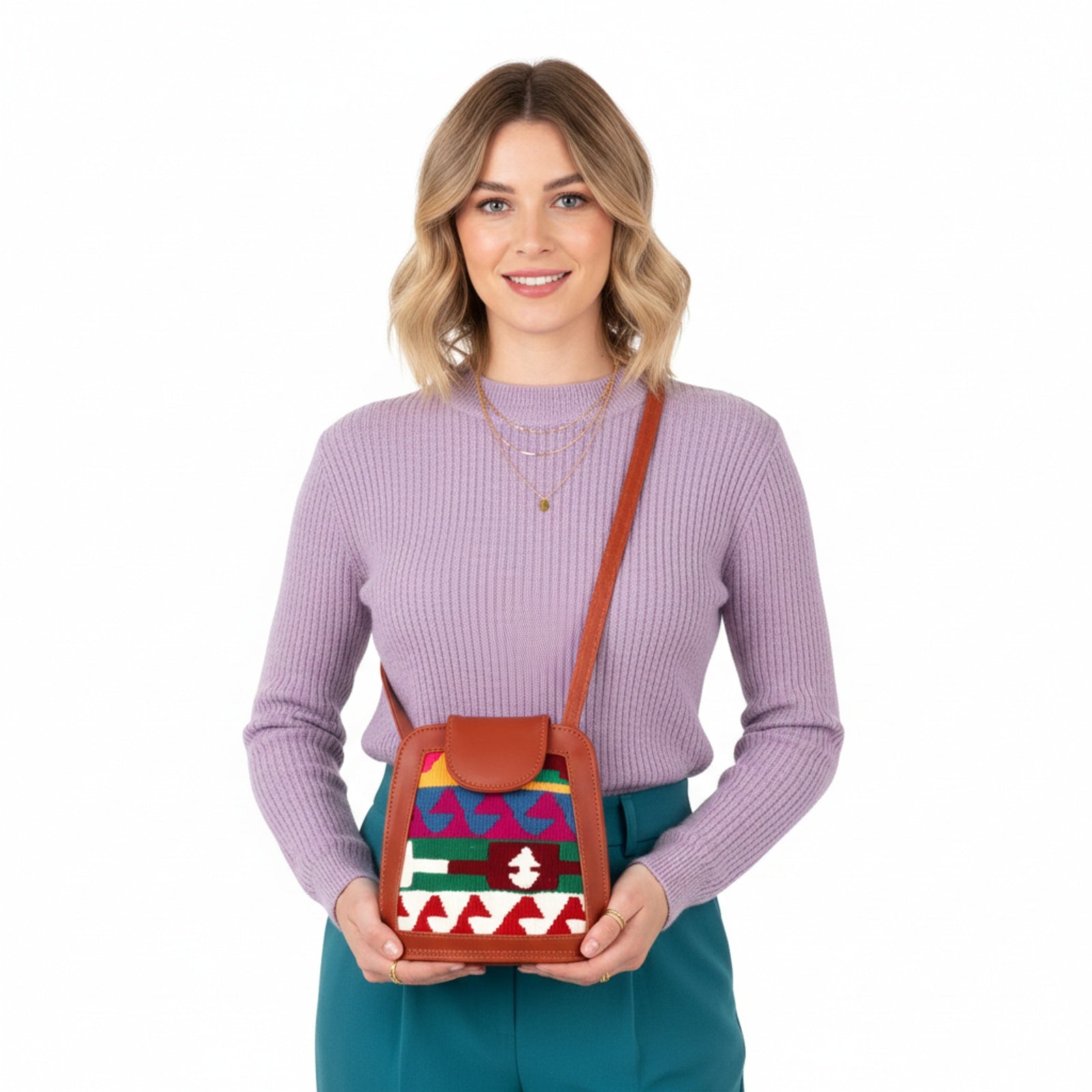 Zanzibar Kilim Crossbody Leather Bag | Messenger Kilim Leather Bag | Courier Kilim Leather Bag