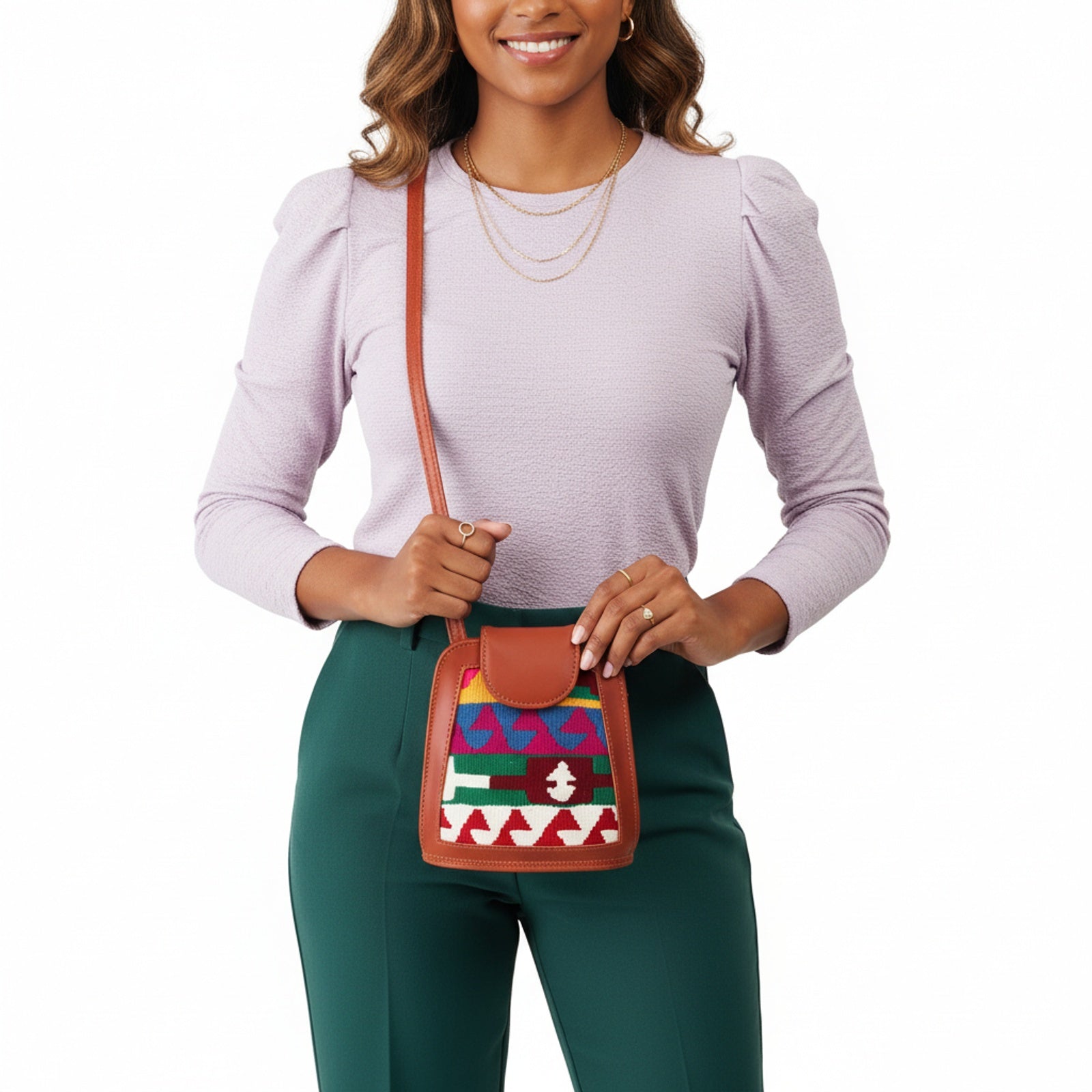 Zanzibar Kilim Crossbody Leather Bag | Messenger Kilim Leather Bag | Courier Kilim Leather Bag